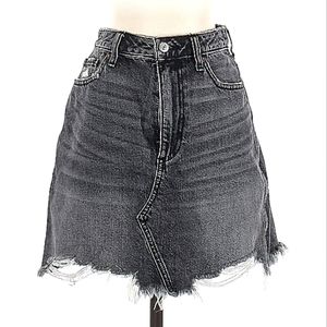 Abercrombie & Fitch Black/Grey Denim Mini Skirt